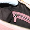GUCCI Bamboo Studs Shoulder Bag Leather Pink Gold 137378 Auth am11450V-23