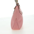 GUCCI Bamboo Studs Shoulder Bag Leather Pink Gold 137378 Auth am11450V-4