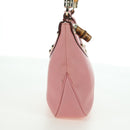 GUCCI Bamboo Studs Shoulder Bag Leather Pink Gold 137378 Auth am11450V-5