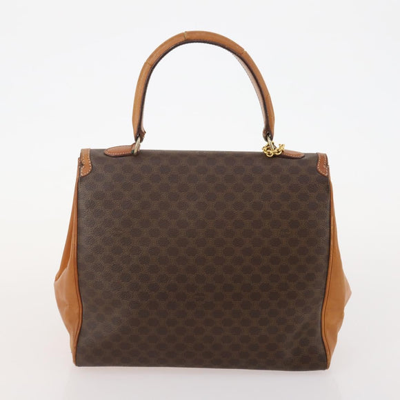 CELINE Macadam Canvas Shoulder Bag PVC Leather 2 Set Brown Auth am11453