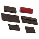 LOUIS VUITTON Epi Monogram Damier Wallet 6 Set Red LV Auth am11454-1