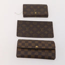 LOUIS VUITTON Epi Monogram Damier Wallet 6 Set Red LV Auth am11454-6