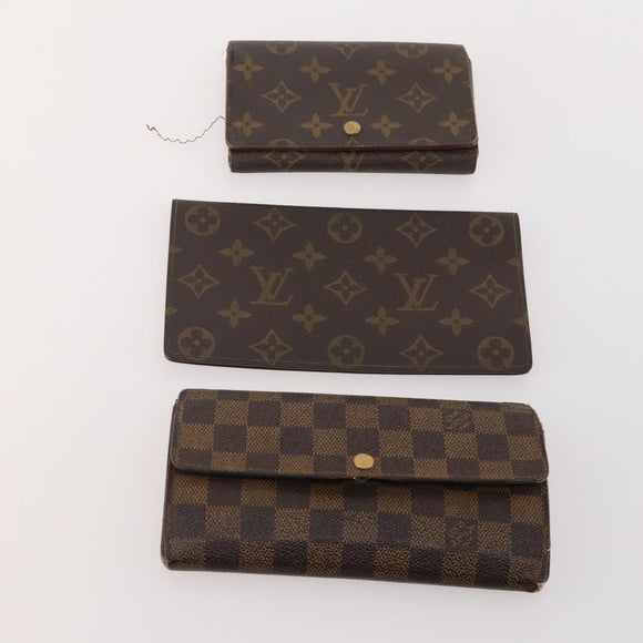 LOUIS VUITTON Epi Monogram Damier Wallet 6 Set Red LV Auth am11454