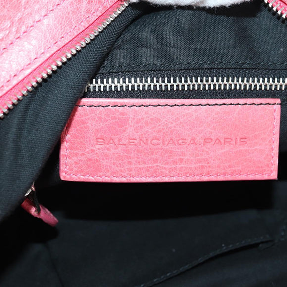 BALENCIAGA Giant Town Hand Bag Leather 2way Pink 240578 Auth am11459SAV