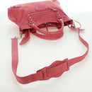 BALENCIAGA Giant Town Hand Bag Leather 2way Pink 240578 Auth am11459SAV-8