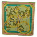 CARTIER Scarf Silk Khaki Auth am11464A-1