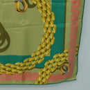 CARTIER Scarf Silk Khaki Auth am11464A-10