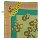 CARTIER Scarf Silk Khaki Auth am11464A-2