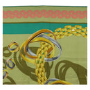 CARTIER Scarf Silk Khaki Auth am11464A-3