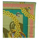 CARTIER Scarf Silk Khaki Auth am11464A-4