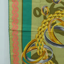 CARTIER Scarf Silk Khaki Auth am11464A-5