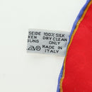 CARTIER Scarf Silk Red Navy Auth am11465V-14