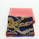 CARTIER Scarf Silk Red Navy Auth am11465V-15