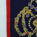 CARTIER Scarf Silk Red Navy Auth am11465V-5