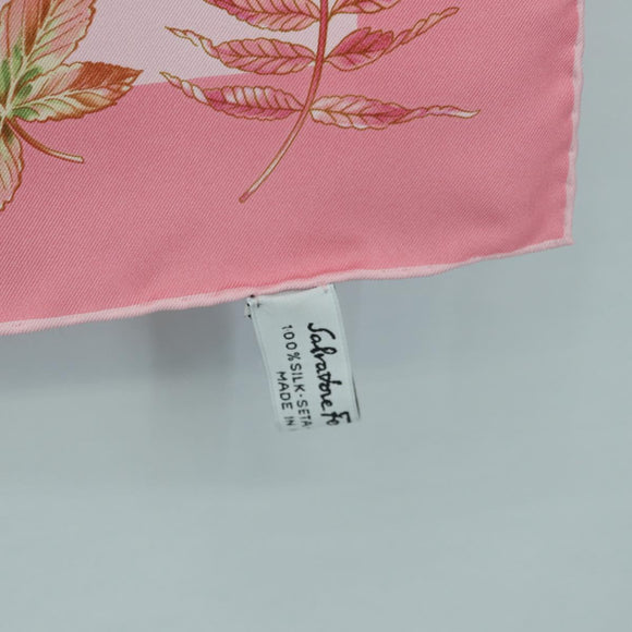 Salvatore Ferragamo Scarf Silk Pink Auth am11466V