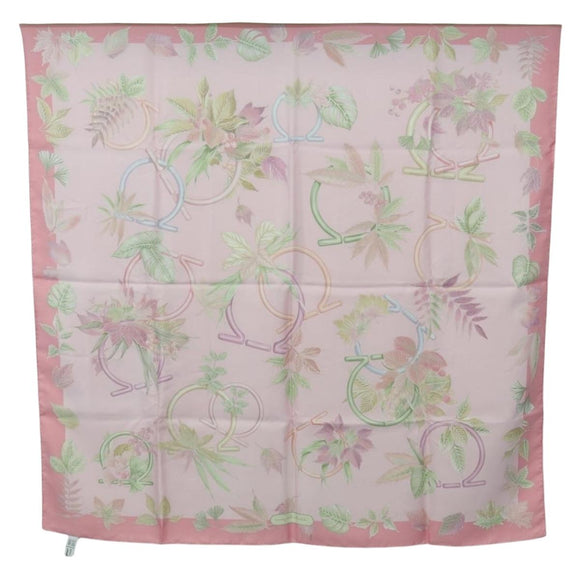 Salvatore Ferragamo Scarf Silk Pink Auth am11466V