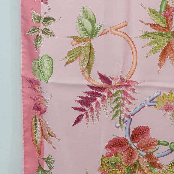 Salvatore Ferragamo Scarf Silk Pink Auth am11466V