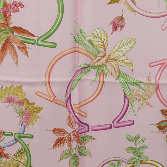 Salvatore Ferragamo Scarf Silk Pink Auth am11466V