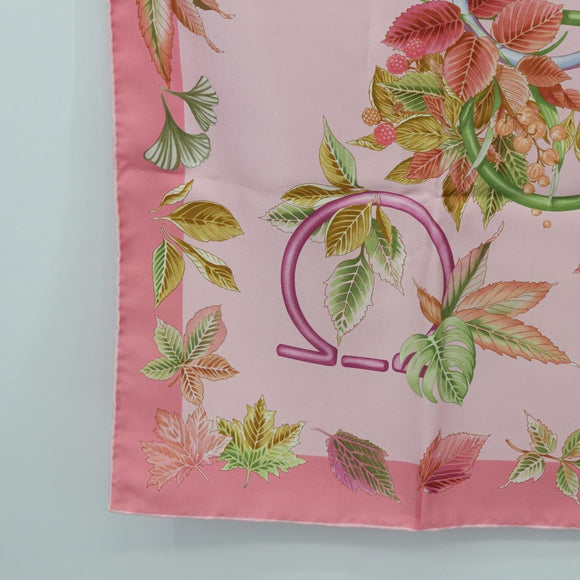 Salvatore Ferragamo Scarf Silk Pink Auth am11466V