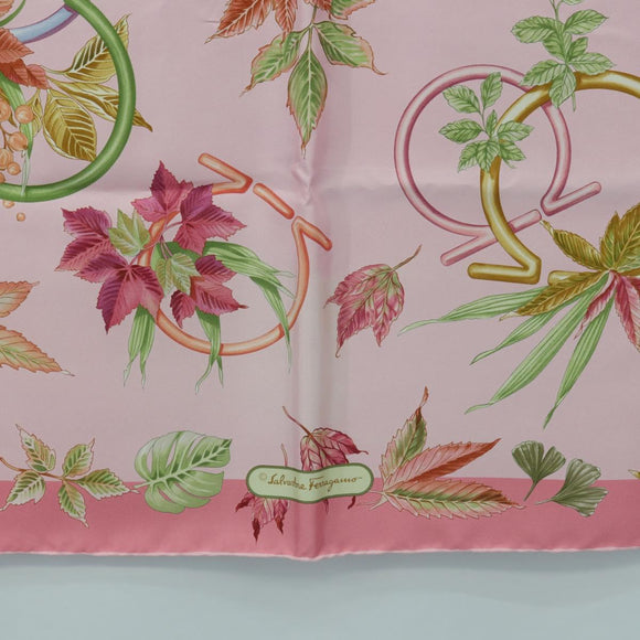 Salvatore Ferragamo Scarf Silk Pink Auth am11466V
