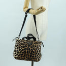 PRADA Hand Bag Nylon Leather 2way Yellow Auth am11470SAV-27