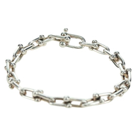 TIFFANY&Co. Hardware Small Link Bracelet Ag925 Silver Auth am11473SM