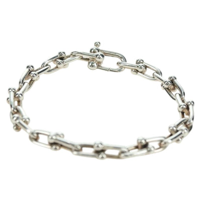 TIFFANY&Co. Hardware Small Link Bracelet Ag925 Silver Auth am11473SM