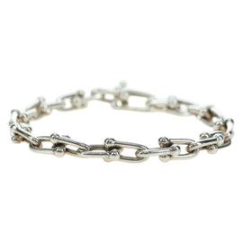 TIFFANY&Co. Hardware Small Link Bracelet Ag925 Silver Auth am11473SM - 0