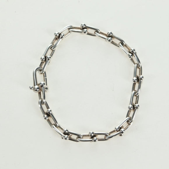 TIFFANY&Co. Hardware Small Link Armband Ag925 Zilver Auth am11473SM