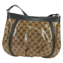 GUCCI GG Crystal Abbey Bag Coated Canvas Outlet Beige Brown 296019 Auth am11474V-2
