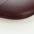 CARTIER Must Line Coin Purse Leather Bordeaux Gold Auth am11475V-10
