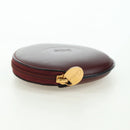 CARTIER Must Line Coin Purse Leather Bordeaux Gold Auth am11475V-4