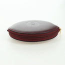 CARTIER Must Line Coin Purse Leather Bordeaux Gold Auth am11475V-6