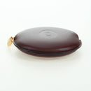 CARTIER Must Line Coin Purse Leather Bordeaux Gold Auth am11475V-7
