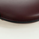CARTIER Must Line Coin Purse Leather Bordeaux Gold Auth am11475V-8
