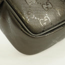 GUCCI GG Implementation Shoulder Bag PVC Gray Silver 201447 Auth am11476V-12