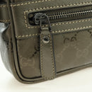GUCCI GG Implementation Shoulder Bag PVC Gray Silver 201447 Auth am11476V-15