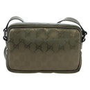 GUCCI GG Implementation Shoulder Bag PVC Gray Silver 201447 Auth am11476V-3