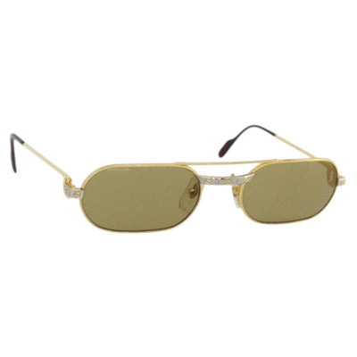 CARTIER Santos De Cartier Sunglasses metal Gold Tone Auth am11477V
