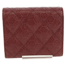 CHANEL Camelia Trifold Wallet Leather Bordeaux Gold CC Auth am11479M-2