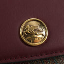 ETRO Paisley Shoulder Bag PVC Leather Gold Bordeaux Auth am11482V-19
