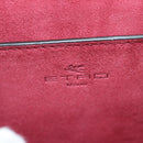 ETRO Paisley Shoulder Bag PVC Leather Gold Bordeaux Auth am11482V-20