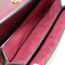 ETRO Paisley Shoulder Bag PVC Leather Gold Bordeaux Auth am11482V-10