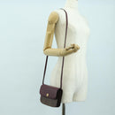 ETRO Paisley Shoulder Bag PVC Leather Gold Bordeaux Auth am11482V-25
