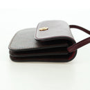 ETRO Paisley Shoulder Bag PVC Leather Gold Bordeaux Auth am11482V-4
