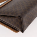 CELINE Macadam Canvas Schoudertas PVC Leer Bruin Goud Auth am11484A-16