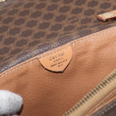 CELINE Macadam Canvas Schoudertas PVC Leer Bruin Goud Auth am11484A-12