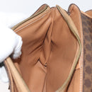 CELINE Macadam Canvas Schoudertas PVC Leer Bruin Goud Auth am11484A-21