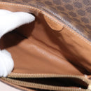CELINE Macadam Canvas Schoudertas PVC Leer Bruin Goud Auth am11484A-22