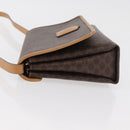 CELINE Macadam Canvas Schoudertas PVC Leer Bruin Goud Auth am11484A-4